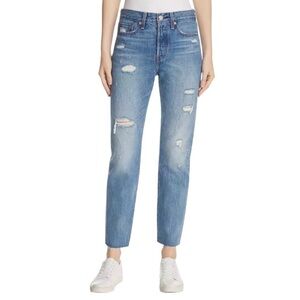 Levi’s‎ Wedgie-Icon High-Waist Distressed Tapered Jeans Women’s 27 Denim